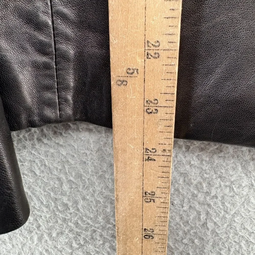 Vintage Leather Jacket Stone Mountain Mod Moto Genuine Leather Minimalist